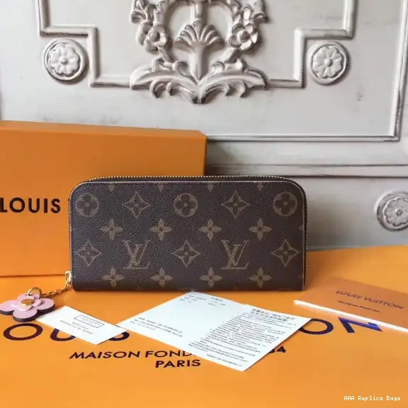 Aaa replica ru Louis wallet Vuitton CLEMENCE 0627